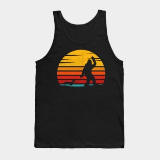 Vintage Retro Bigfoot Walking Dachshund Tank Top